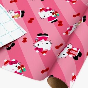 Hello Kitty Happy Holiday's Pink Wrapping Paper Set